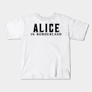 Alice in borderland title black Kids T-Shirt